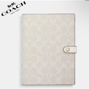 Coach Signature Leather Snap Notebook Cover NWT/NIP